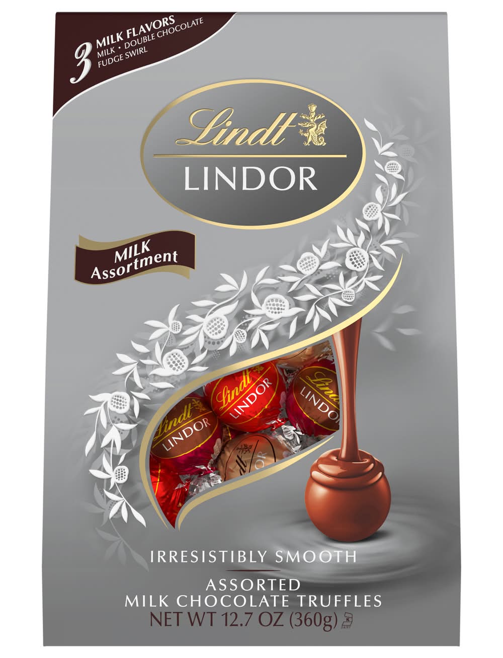 Lindt Lindor Milk Chocolate Truffles, Assorted (12.7 oz)