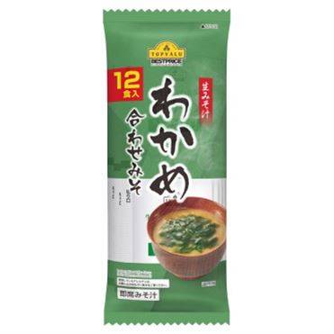 トップバリュ ベストプライス 生みそ汁わかめ 12食入