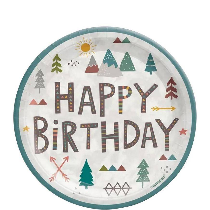 Wilderness Birthday Paper Dessert Plates, 7in, 8ct