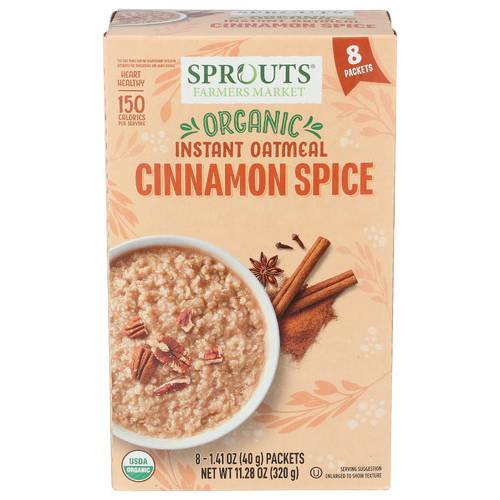 Sprouts Organic Cinnamon Spice Instant Oatmeal