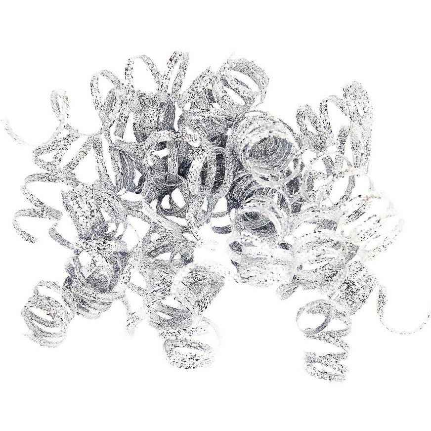 Party City Shimmer Curly Bow (silver)
