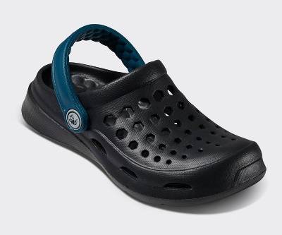 Joybees Kids' Dylan Slip-On Clogs - Black/Cascade 5: Non-Marking Sole, Closed Round Toe, Medium Width