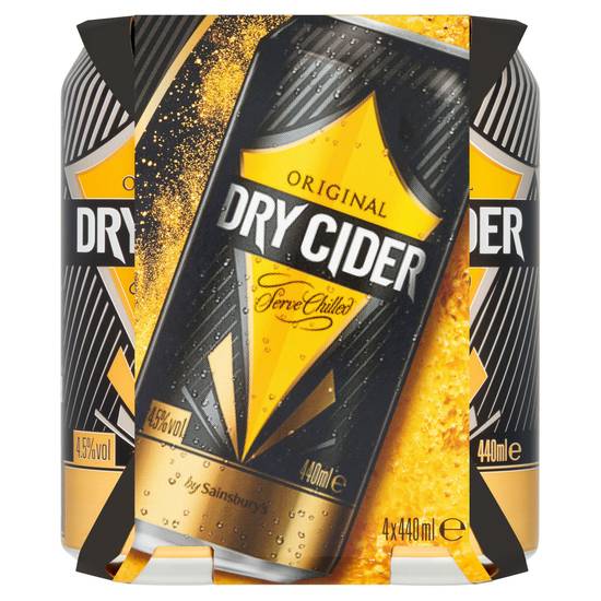 Sainsbury's Original Dry Cider 4x440ml ABV- 5%