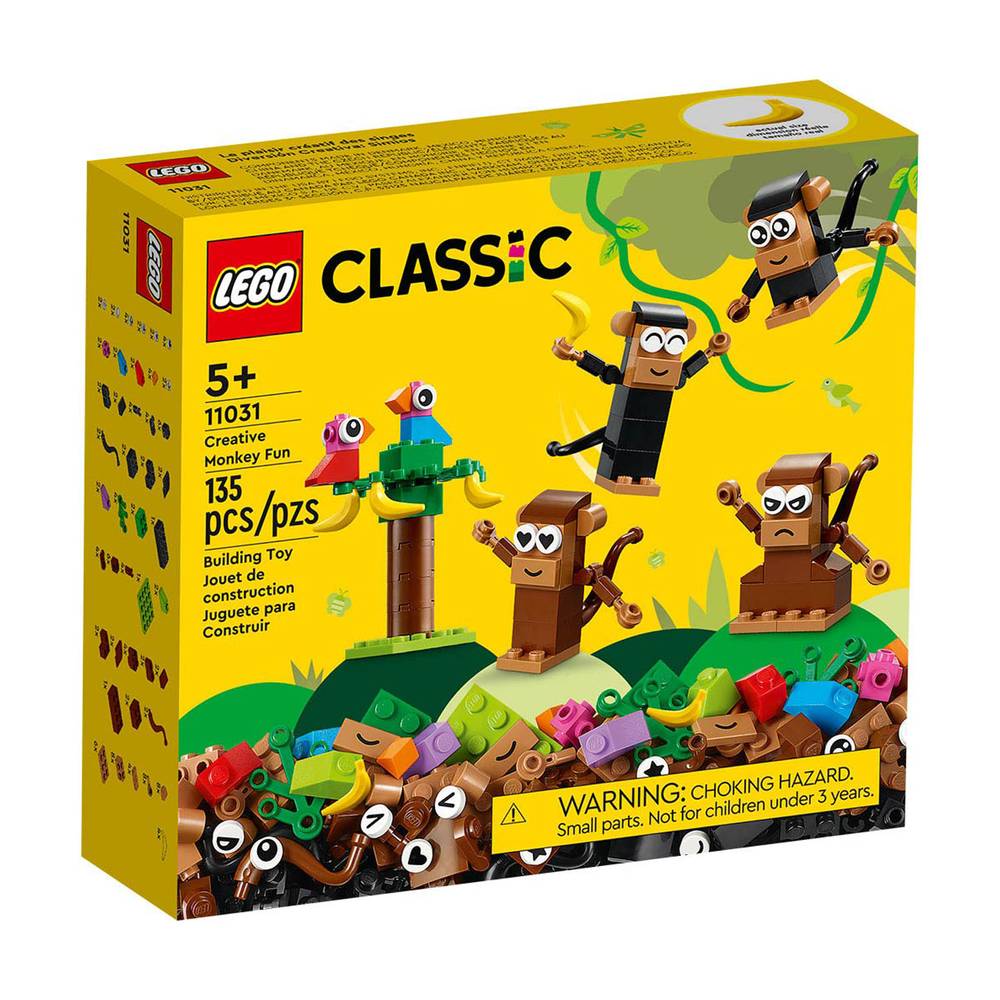 Lego juego armable diversión creativa simios (135 piezas)