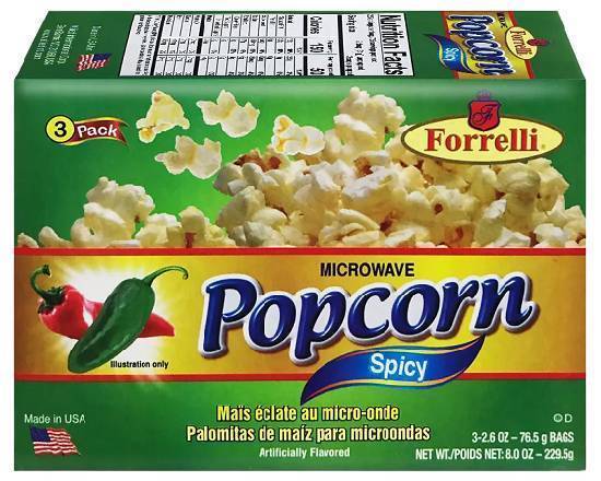 FORRELLI 美式辣味微波爐爆米花 229.5G(乾貨)^301552908