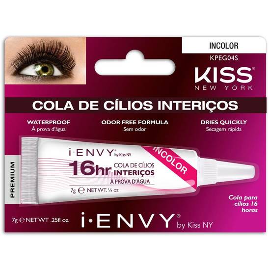 Kiss new york cola para cílios 16 horas incolor (16ml)