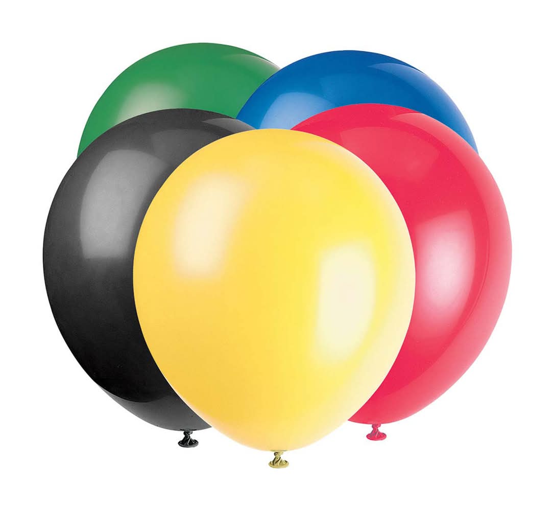3-2-1 Party Latex Balloons, 9 in, Assorted (20 pack)
