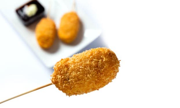 3 Kushiages de Plátano