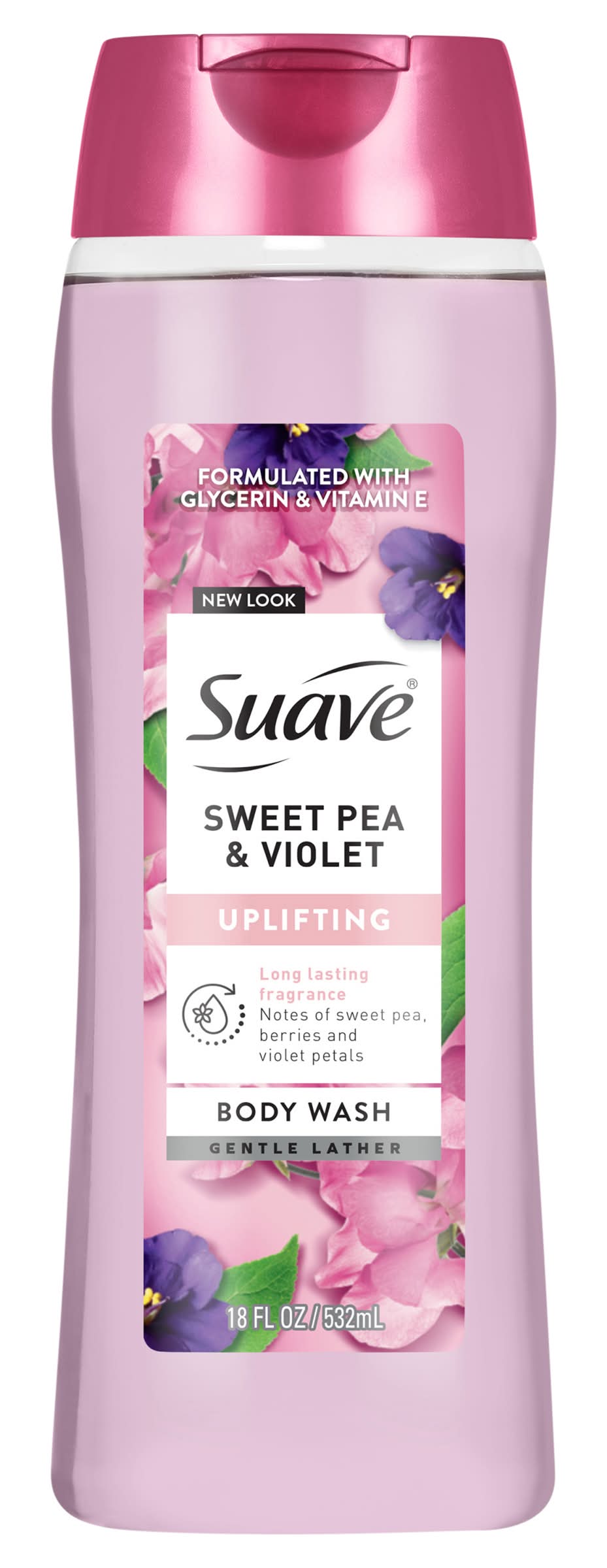 Suave Gentle Body Wash, Sweet Pea Violet (18 fl oz)