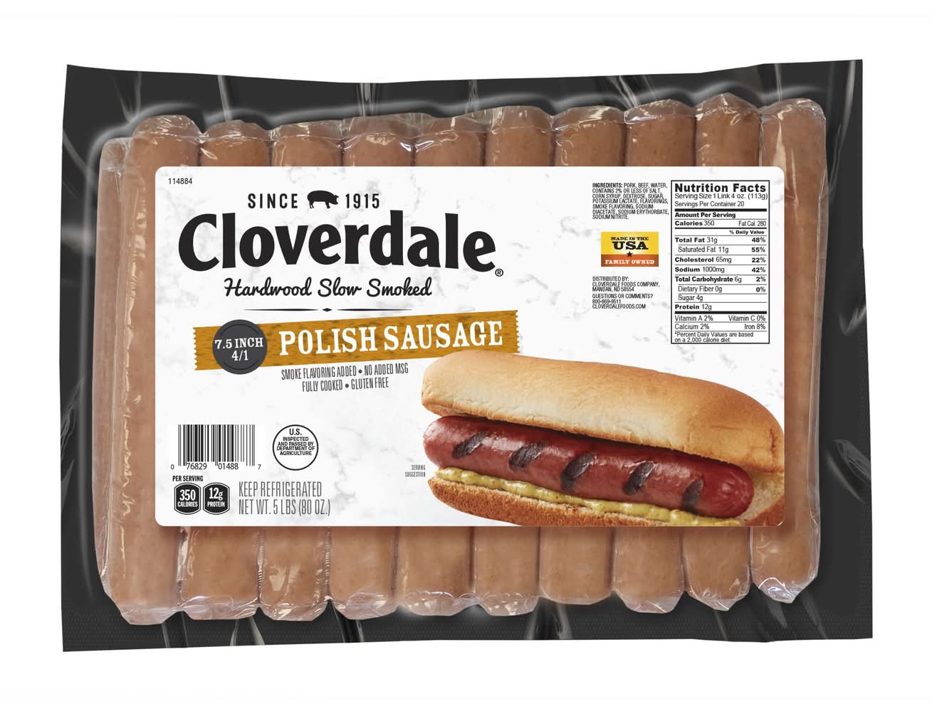 Cloverdale Polish Sausage (160 oz)