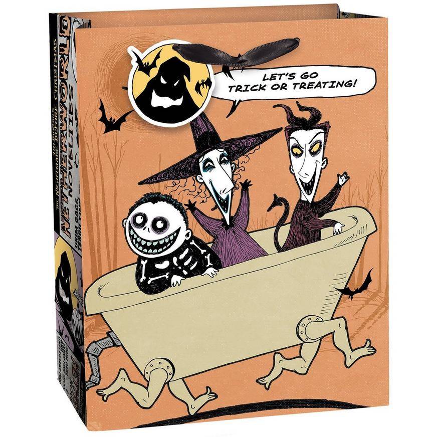 The Nightmare Before Christmas Paper Gift Bag, 7in x 9in