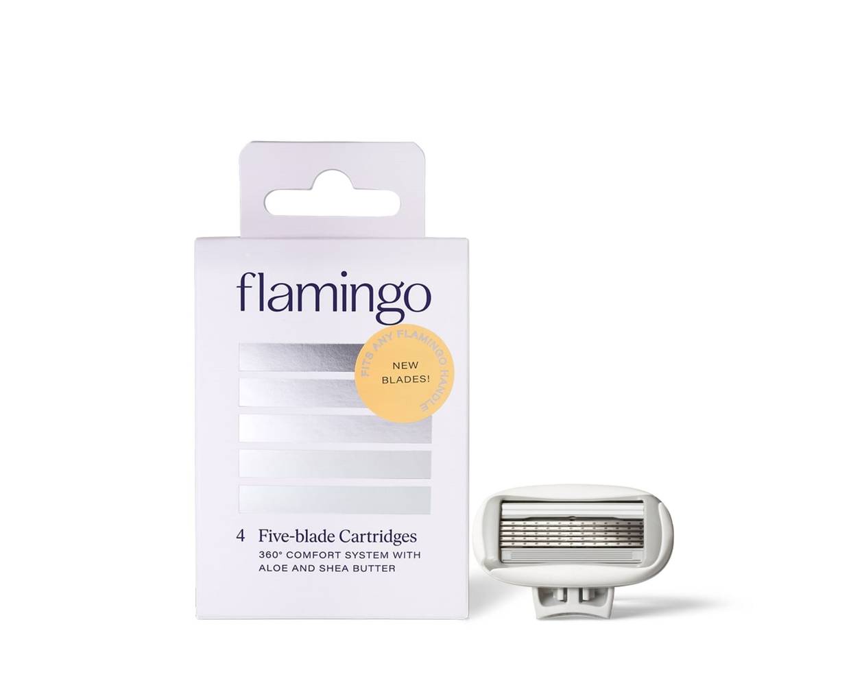 Flamingo Womens 5-Blade Razor Blade Refills, 4 Ct