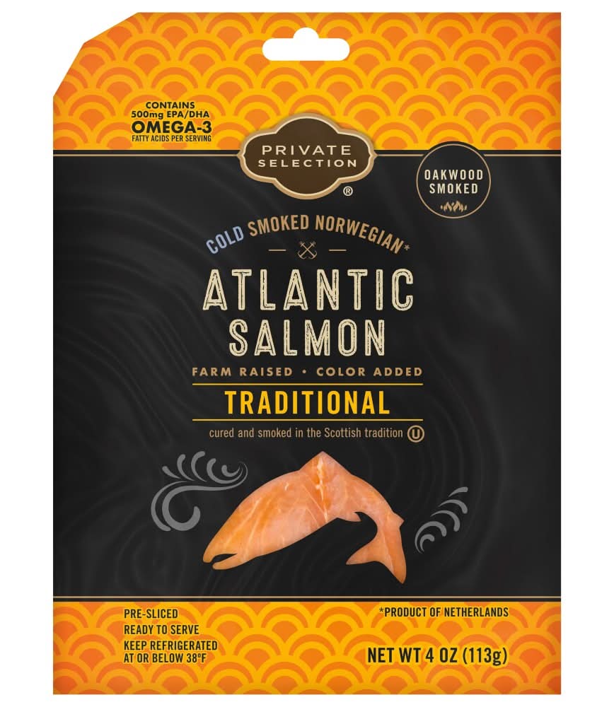Private Selection® Farm Raised Norwegianˆ Atlantic Salmon Pre-Sliced Cold Smoked Traditional