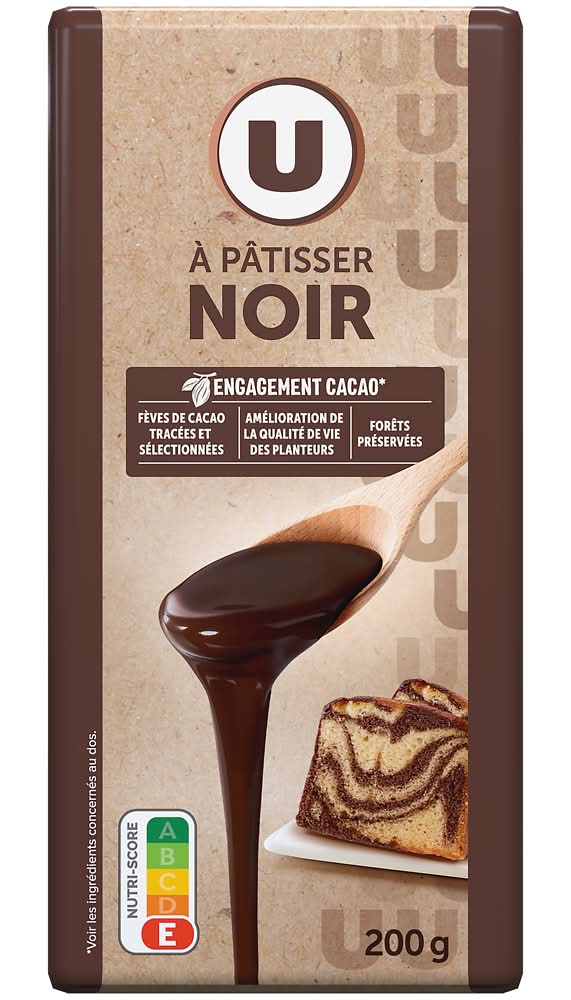 Les Produits U - Tablette de chocolat à patisser (200g)