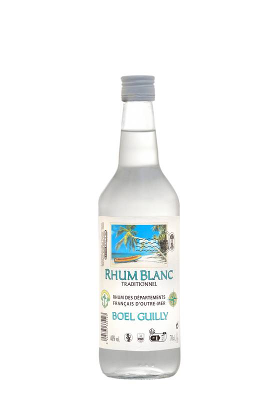 Boel Guilly - Rhum blanc traditionnel des départements français d'outre-mer (700 ml)