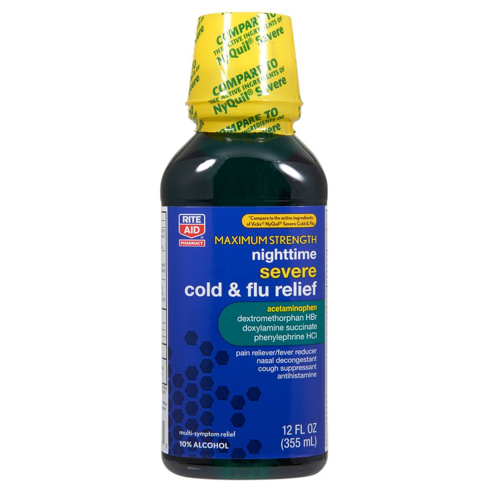Rite Aid Pharmacy Maximum Strength Nighttime Severe Cold and Flu Relief