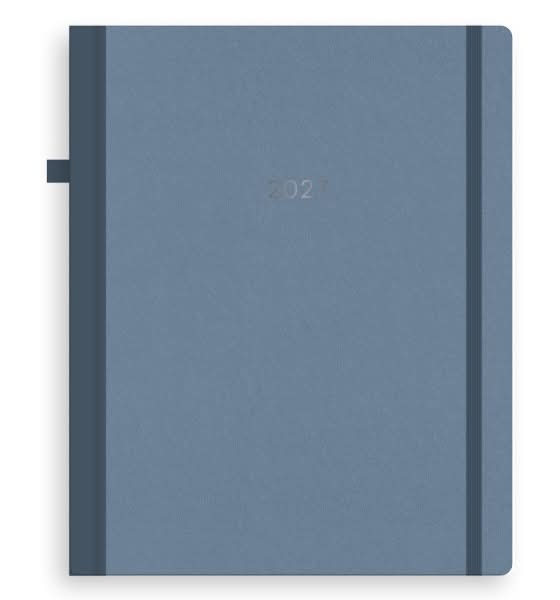 2027 Blue Sky Steel Blue Weekly/Monthly Planner, 8x10, 15-Month, Bookbound with Pen Loop, Oct 2026-Dec 2027, Qty 1
