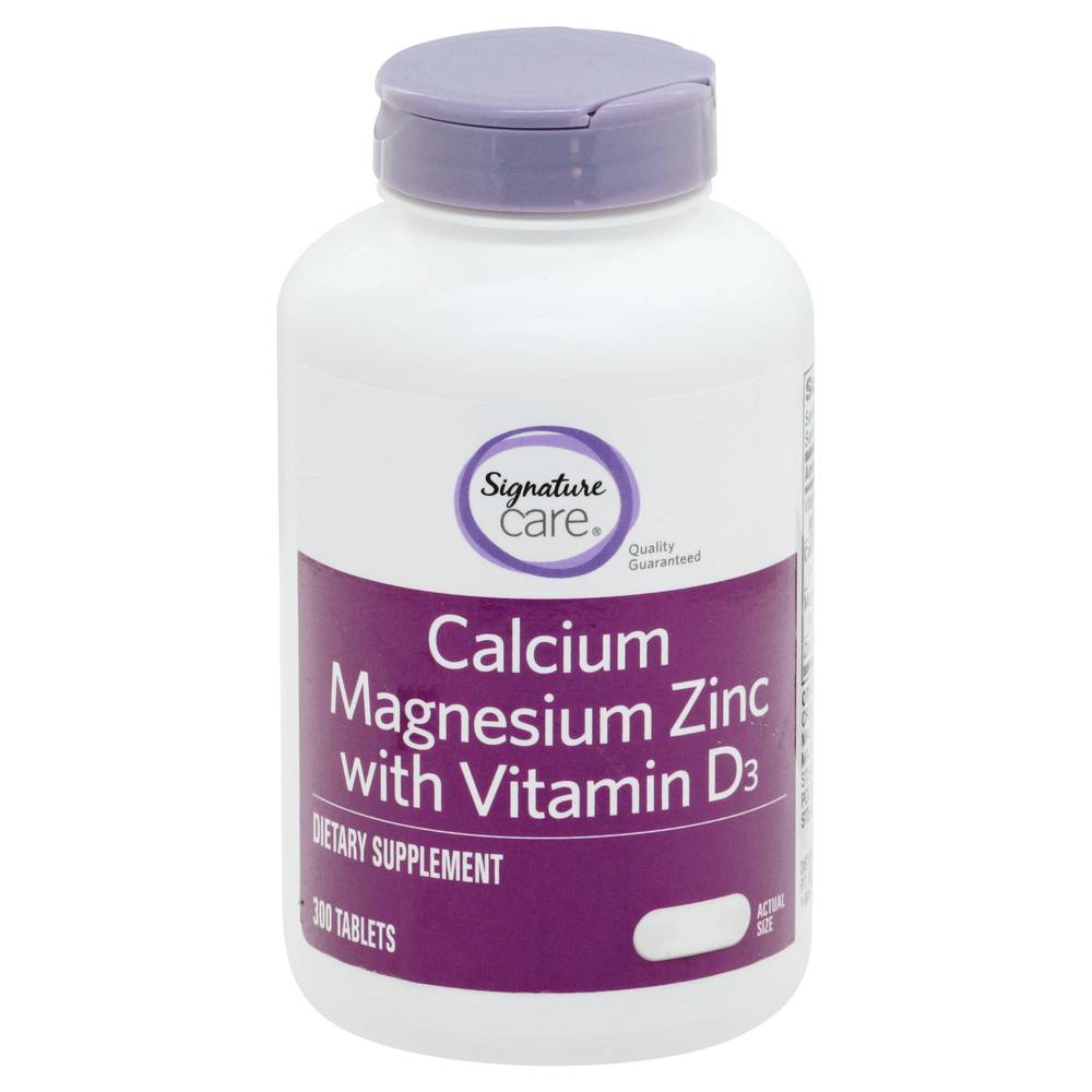 Signature Care Calcium Magnesium Zinc With Vitamin D3 (300 ct)