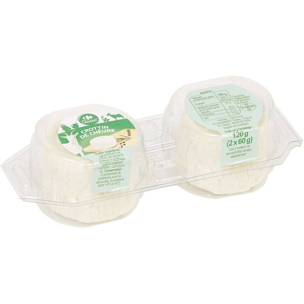 Carrefour - Crottin de chèvr fromages (120g)