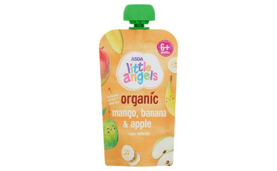Asda Little Angels Organic Mango, Banana & Apple 6+ Months 120g