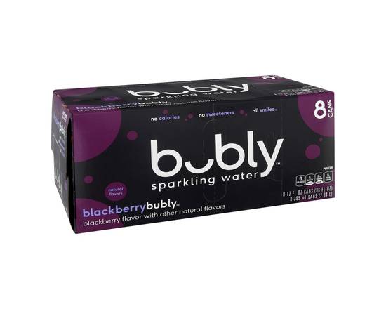 Bubly · Blackberry Flavored Sparkling Water (8 x 12 fl oz)