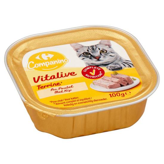 Carrefour Companino Vitalive Terrine au Poulet 100 g