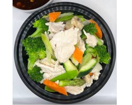 Steamed White Meat Chicken with Mixed Vegetables