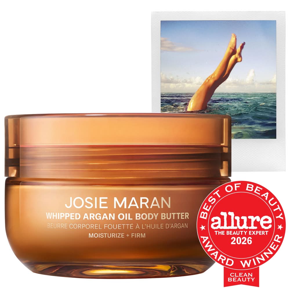 Josie Maran Always Nude (Unscented) - Whipped Argan Oil Refillable Firming Body Butter Jar 6 oz