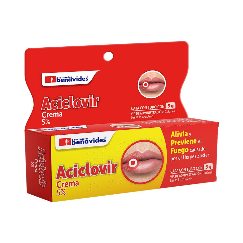 Farmacias Benavides · Aciclovir crema 5% (5 g)