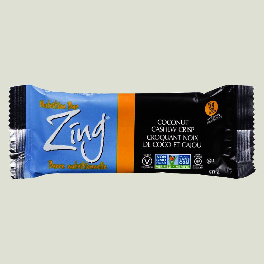 Zing Bar Zing Nutrition Bar Coconut Cashew Crisp Delivery Near Me