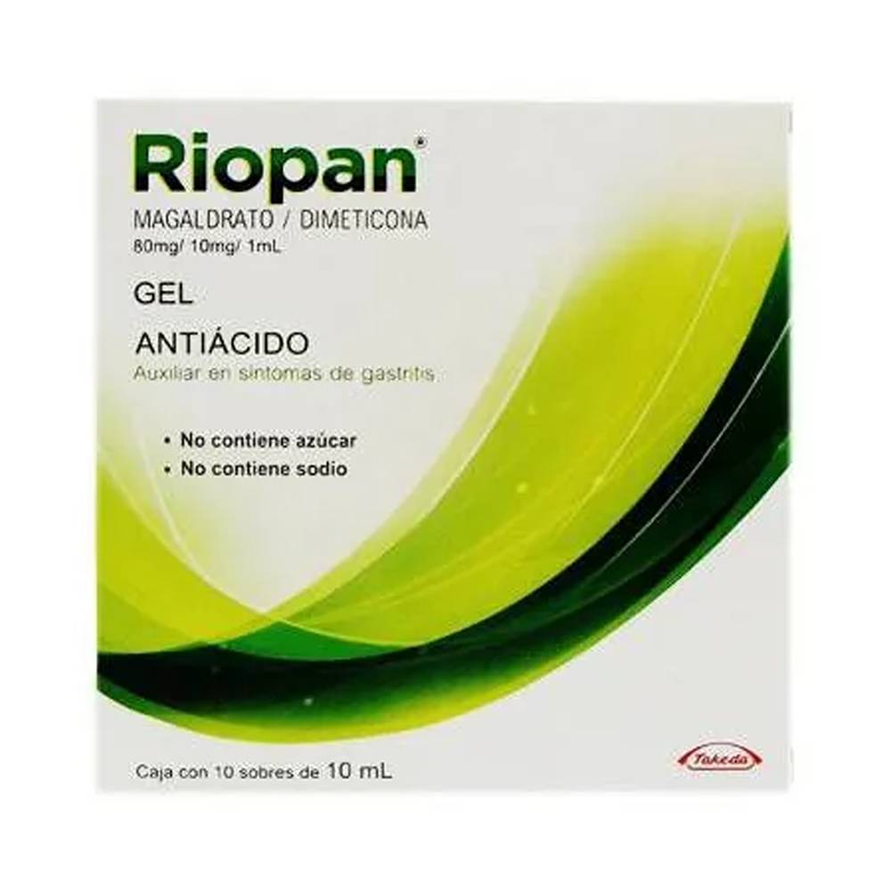 Takeda · Riopan gel antiácido 80 mg / 10 mg / 1ml (10 un)