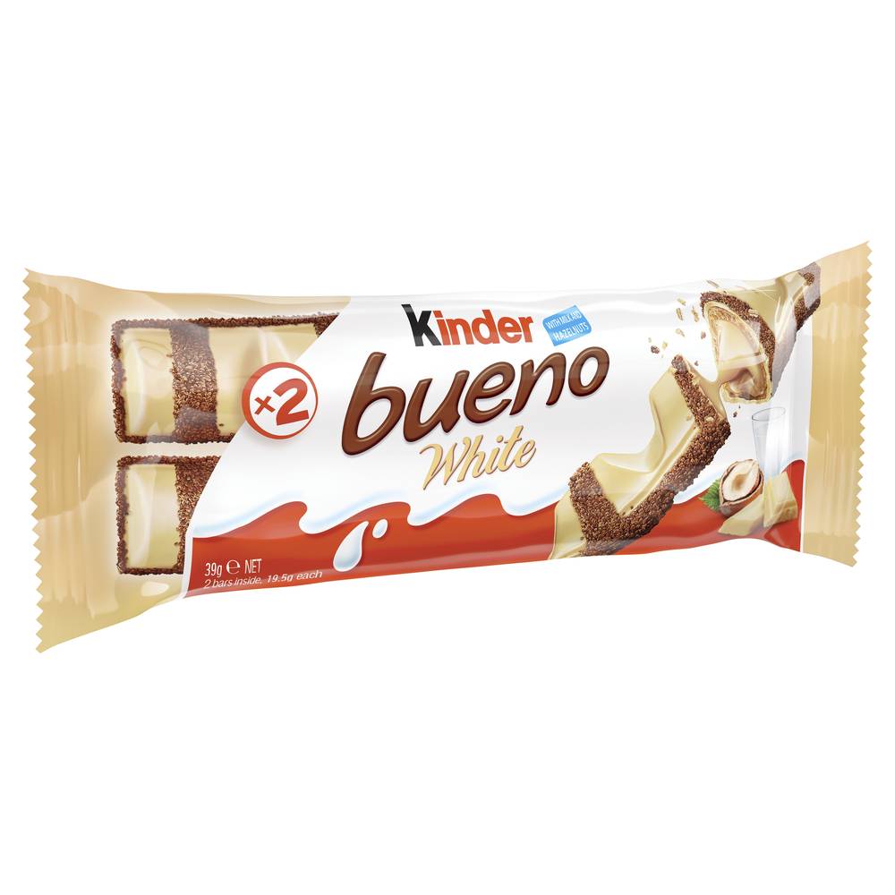 Kinder Bueno White Chocolate Bar (39g, 2 pack)