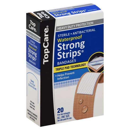 Topcare Storng Strips Waterproof Bandages (20 ct)