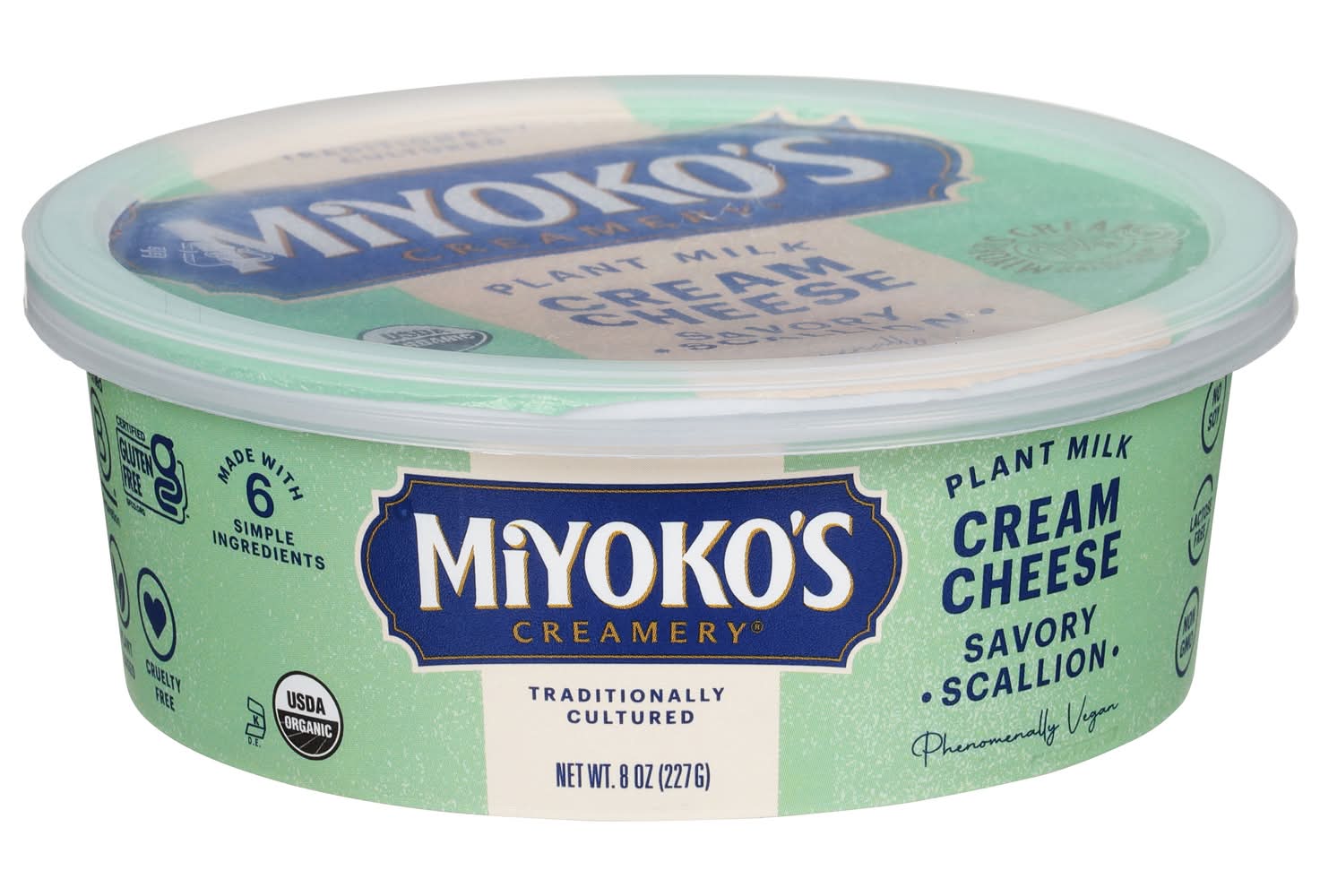 Miyoko’s Creamery Cultured Vegan Savory Scallion Cream Cheese (8 oz)