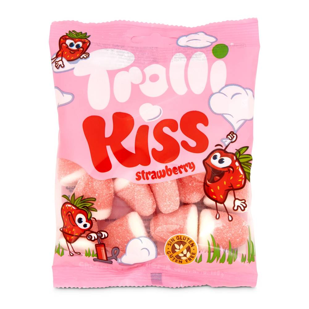 Golosinas Besos De Fresa Trolli Bolsa 100 G