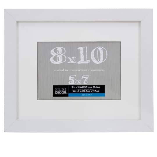 White Belmont Frame With Mat By Studio Decor