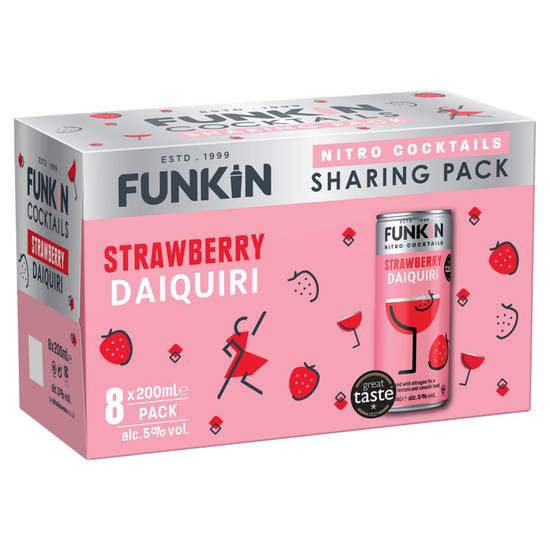 Funkin Nitro Cocktails Strawberry Daiquiri Sharing Pack 8 x 200ml