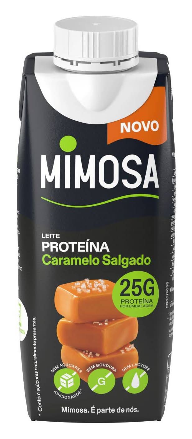 Leite de Proteína com Caramelo Salgado Mimosa (emb.  3 x 250 ml)