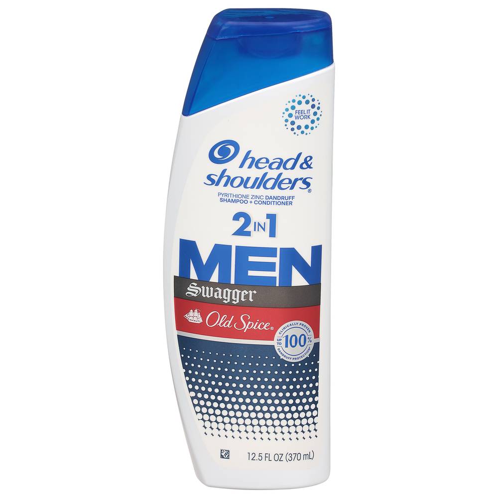 Head & Shoulders Mens 2 in 1 Dandruff Shampoo and Conditioner, Old Spice Swagger (12.5 fl oz)