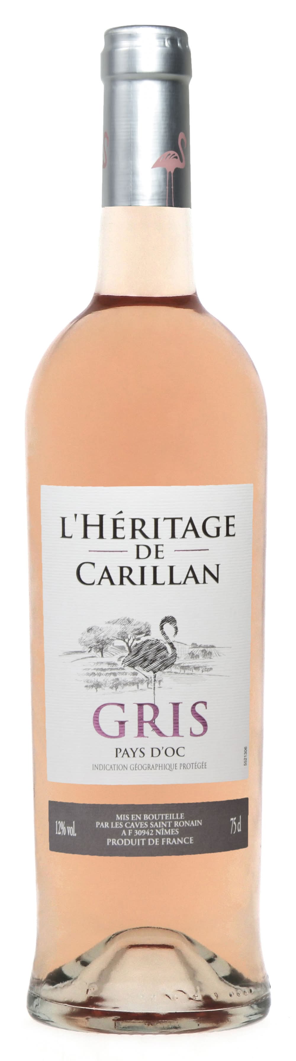 L'Héritage de Carillan - Vin rosé gris igp pays d'oc domestique (750ml)