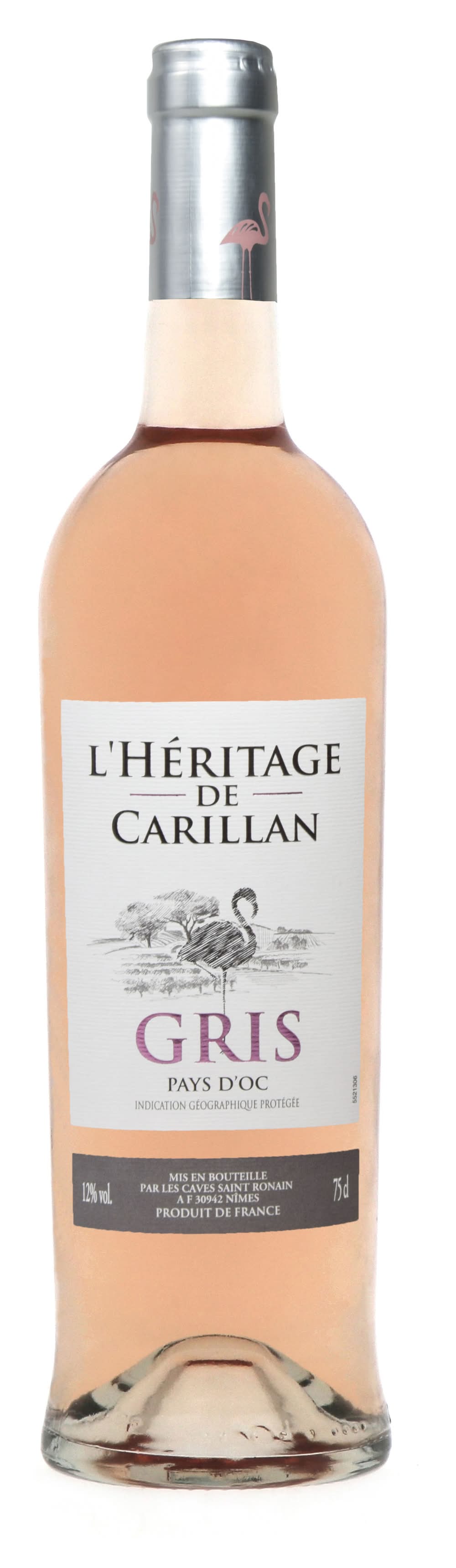 L'Héritage de Carillan - Vin rosé gris igp pays d'oc domestique (750ml)