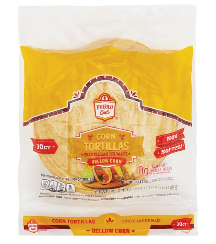 Pueblo Lindo 6" Yellow Corn Tortillas, 30 count