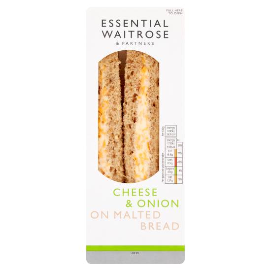 Essential Waitrose & Partners Cheese & Onion on Malted Bread Sandwich