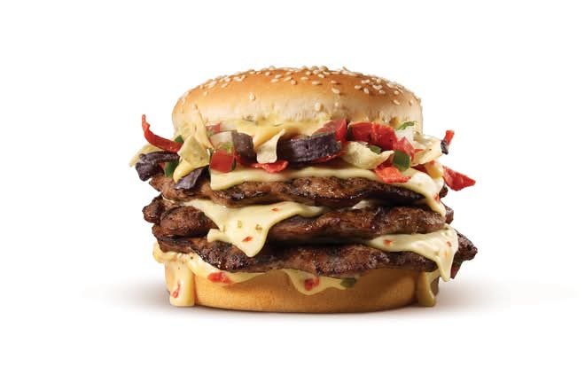 Triple Queso Crunch Burger