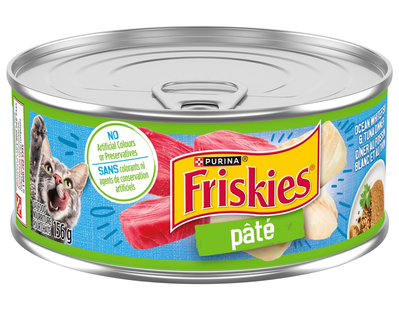 Purina Friskies dîner au poisson blanc et au thon pour chats, friskies (156 g) - pate whitefish & tuna dinner wet cat food (156 g)