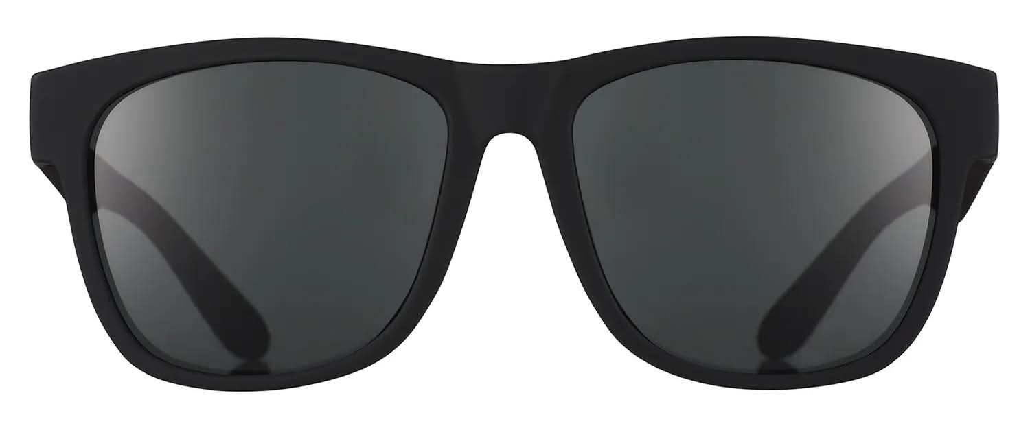 Goodr Hooked On Onyx Polarized Wide Fit Sunglasses (Black One Size)