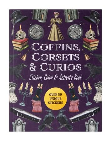 Coffins, Corsets & Curios Sticker, Color & Activity Book