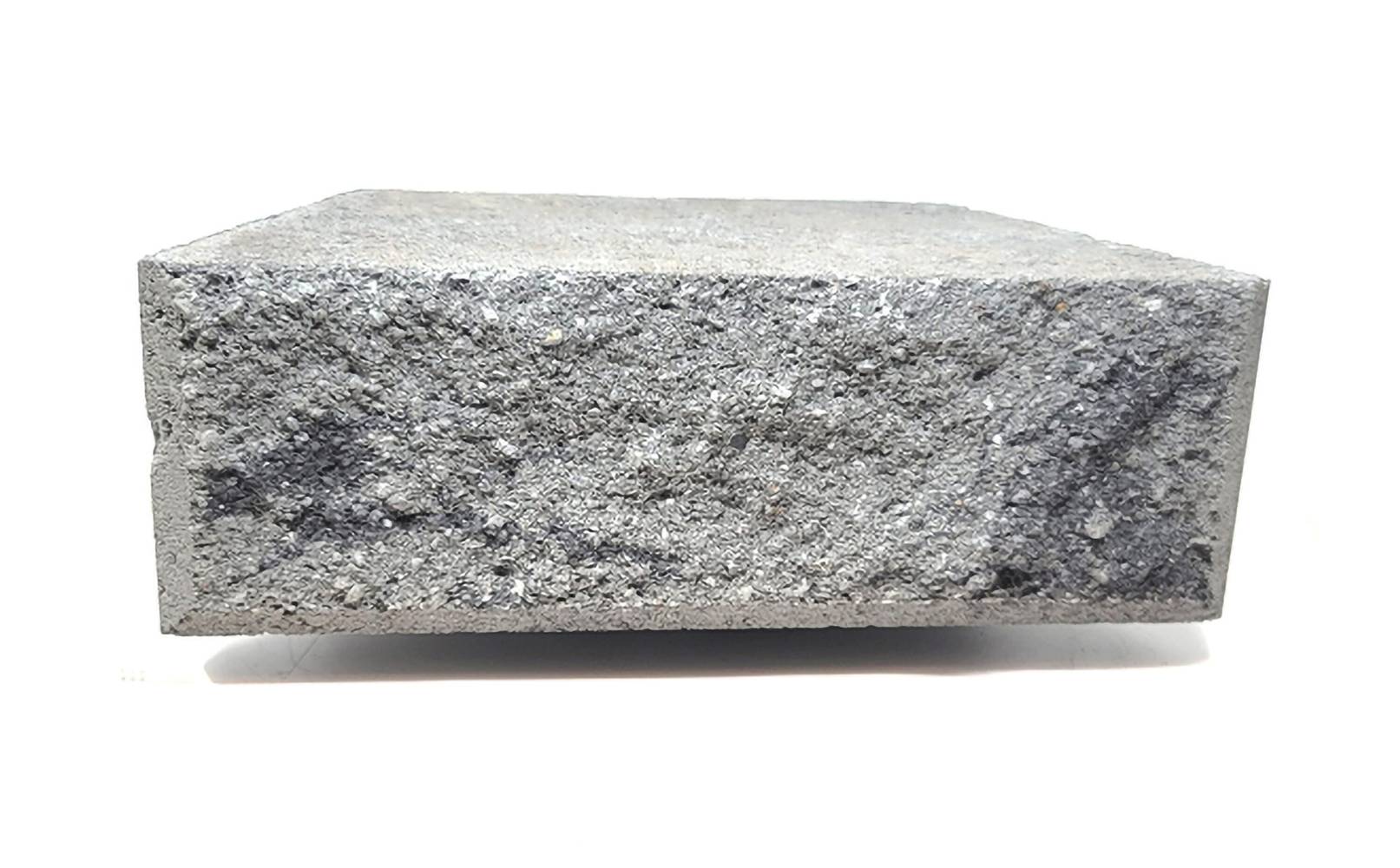 4-in H x 12-in L x 7-in D Gray/Charcoal Concrete Retaining Wall Block | KGWGC