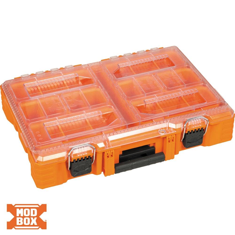 Klein Tools MODbox 12-in W x 3.7-in H x 20.8-in D Orange Plastic Tool Box | 54806MB