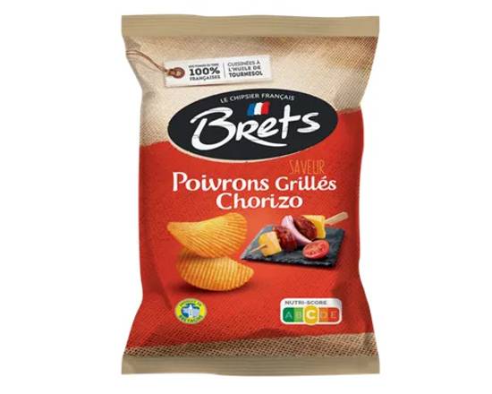Chips Poivrons Grillés & Chorizo 125g Brets